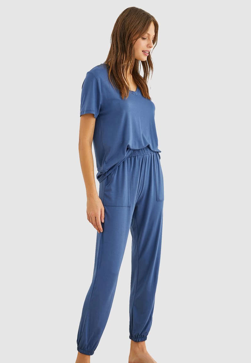 Damen Nachthemden | Koton POCKET SIDES Nachtwäsche Hose marine/blau - EN44178 Damen Nachthemden | Koton POCKET SIDES Nachtwäsche Hose marine/blau - EN44178
