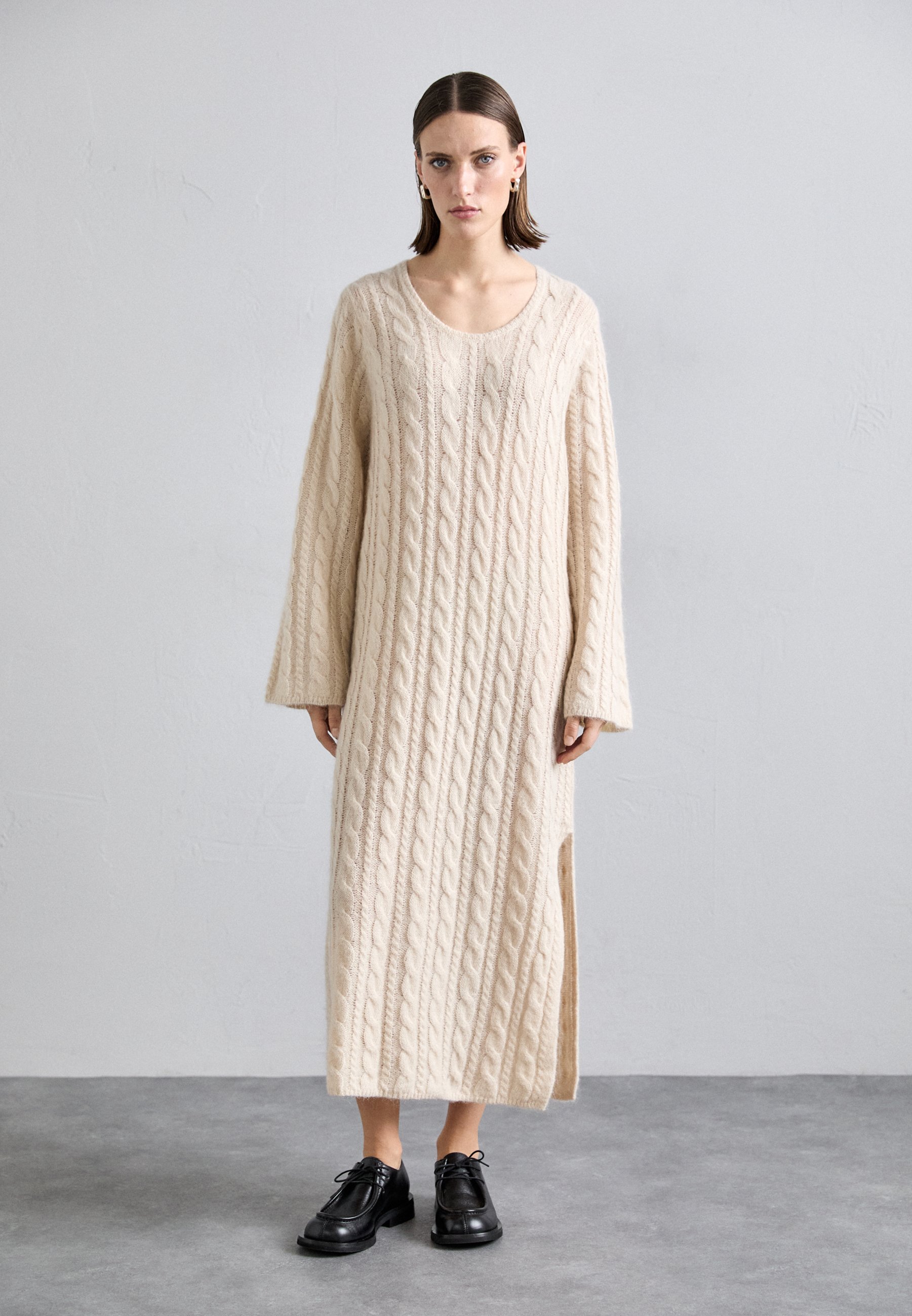 By Malene Birger LOVELLA - Maxi dress - oyster gray/off-white -  Zalando.co.uk