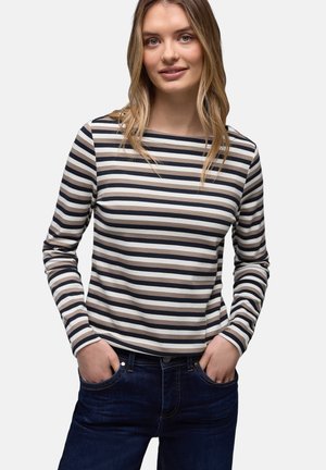 GESTREIFTES - Langarmshirt - blau