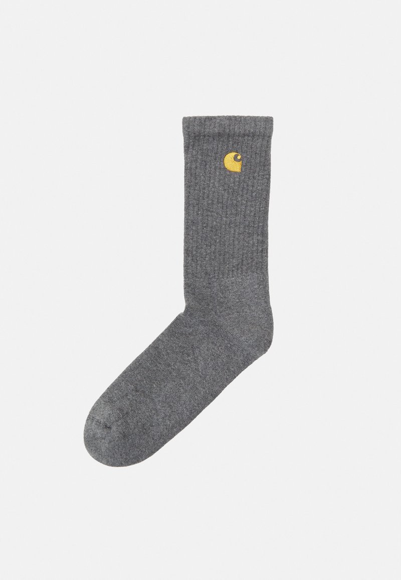 Carhartt WIP CHASE SOCKS UNISEX - Strømper - dark grey heather/gold-coloured