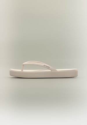 Crocs MIAMI FLATFORM FLIP - Παπούτσια πισίνας - cocoa cream