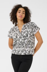 Kaffe KAHALEY PRINTED  - Camicetta - chalk w. black deep aop
