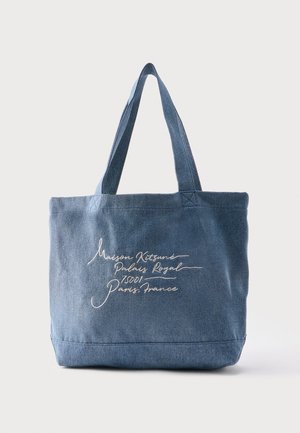 Maison Kitsuné POETIC SCRIPT TOTE - Maisiņveida soma - washed indigo