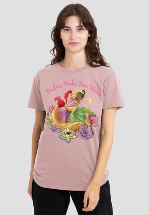 PRINCESS BESTIES SHINE WITH ARIEL RAPUNZEL TIANA - Print T-shirt - pink