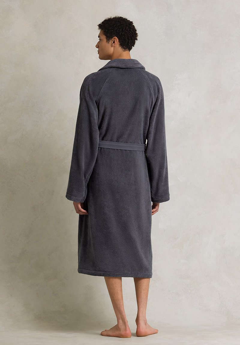 ralph lauren dressing gown grey Lauren Ralph Lauren SO SOFT SHAWL COLLAR SHORT ROBE - Dressing gown - grey