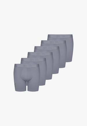 Grijze boxershorts van een zachte stof, met een aangesloten design, een elastische tailleband met logo en een naadloos voorpand voor comfort.