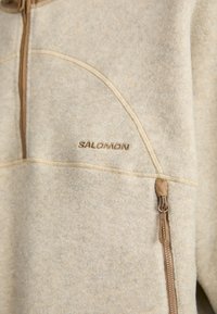 Salomon OUTLINE NOV CROP - Felpa in pile - white pepper/shitake