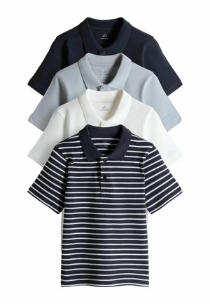 4 PACK - Bluză polo - navy stripe light blue white