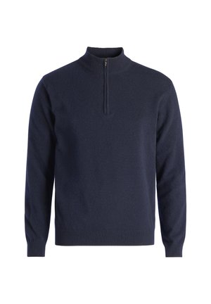Oscar Jacobson JACQUES HALF ZIP - Stickad tröja - night blue