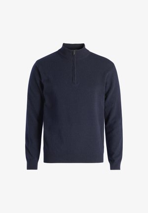 Oscar Jacobson JACQUES HALF ZIP - Stickad tröja - night blue