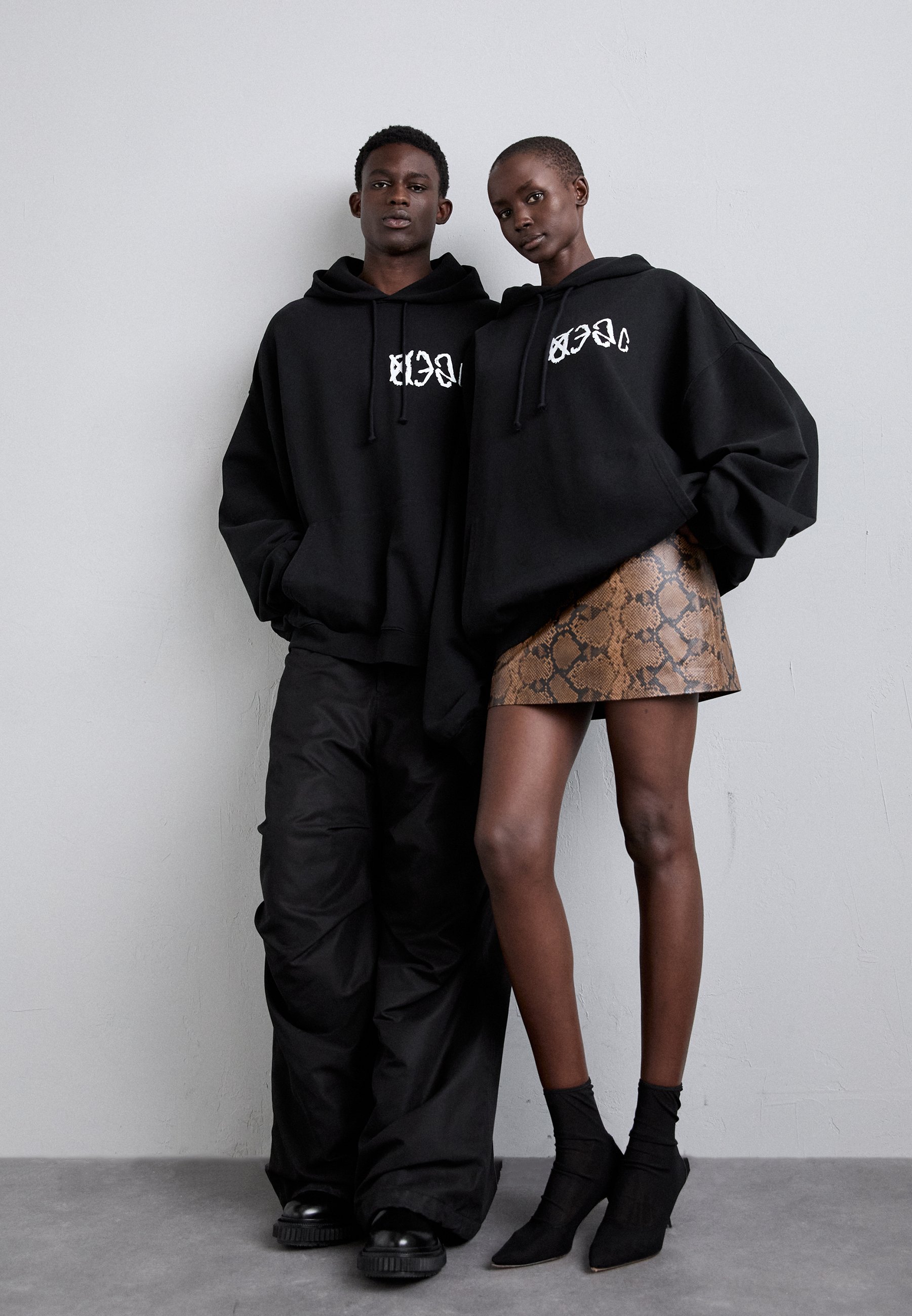 032c SOS BUBBLE HOODIE UNISEX - Hoodie - faded black