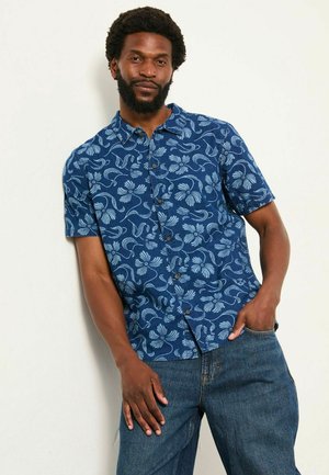 SHORT SLEEVE HIBISCUS PRINT - Hemd - indigo blue