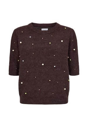 Nümph, NUBIDDA PULLOVER - T-shirt imprimé - chocolate plum