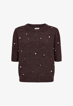 Nümph, NUBIDDA PULLOVER - T-shirt imprimé - chocolate plum