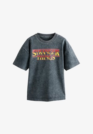 Next, STRANGER THINGS SHORT SLEEVE - Tričko s potlačou - grey washed