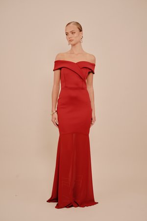 GEMMA - Maxi dress - cherry red