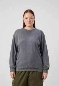 ONLY Carmakoma CARLEONI LIFE O NECK  - Športni pulover - thunderstorm washed