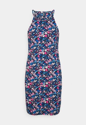 Pieces PCHASTA O NECK DRESS - Nappali ruha - mazarine blue/flowers