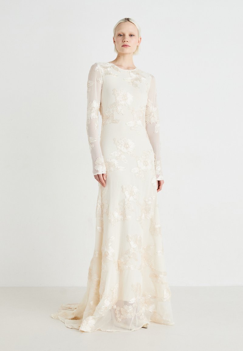 YAS YASFLOREE TRAIN DRESS - Svečana odjeća - gardenia