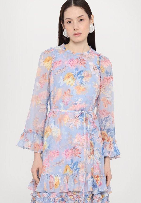 MARIANNES FLORAL ROUND NECK ANKLE GOWN - Occasion wear4