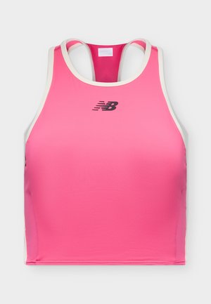 New Balance, FAST DAYS FITTED CROP GRAPHIC TANK WOMENS - Haut - pink heat