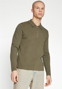 Samsøe Samsøe GUNA HALF ZIP - Maglione - dusty olive
