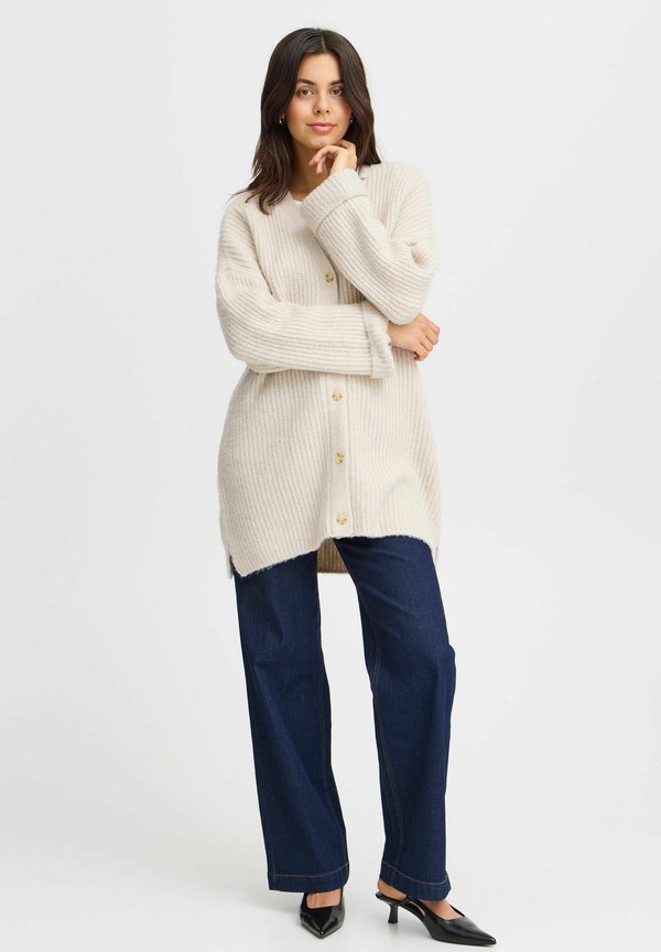 FRBEVERLY - Cardigan - limestone melange2