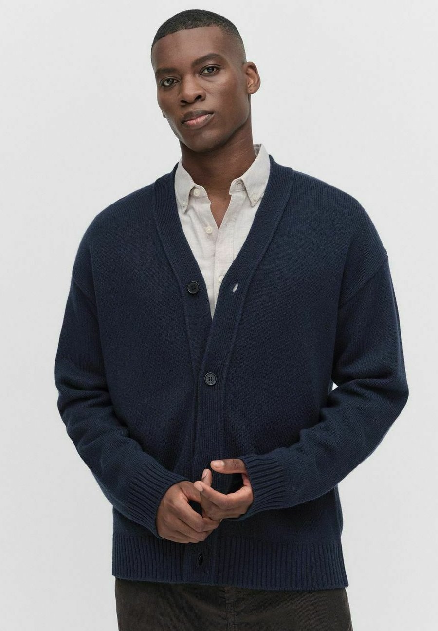 Double-breasted Knit cardigan ネイビー Dobber LEONARD KNIT - Cardigan - dark blue/blue - Zalando