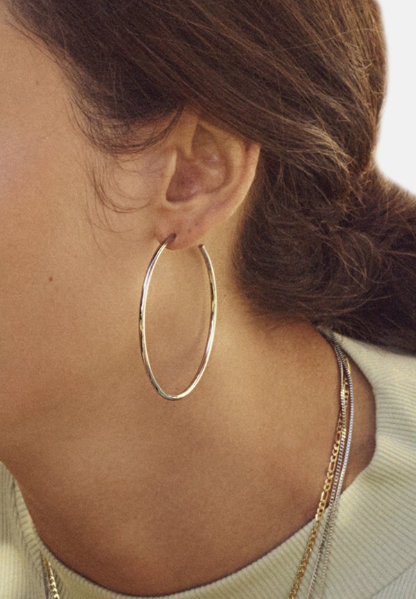 HOOPS LARGE - Ohrringe - steel