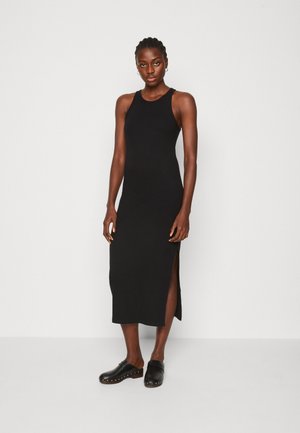 DREW LONG DRESS - Vestito di maglina - black