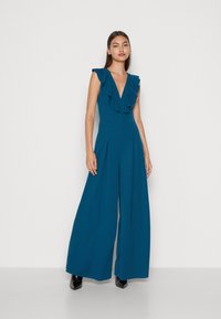 WAL G. LEAH RUFFLE WIDE LEG - Overal - dark teal blue