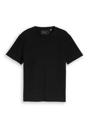 TOM TAILOR DENIM, TOM TAILOR DENIM T-SHIRT T-SHIRT MIT WAFFELSTRUKTUR - Lihtne T-särk - black