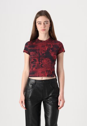GO PRINTED TIE UP TEE - Nyomott mintás póló - ravishing red multi