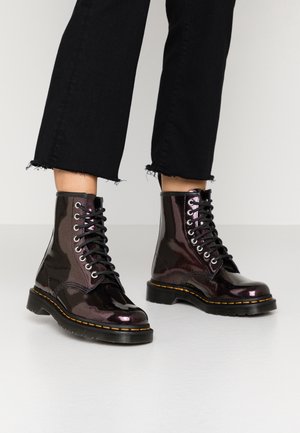 Botines con cordones - purple