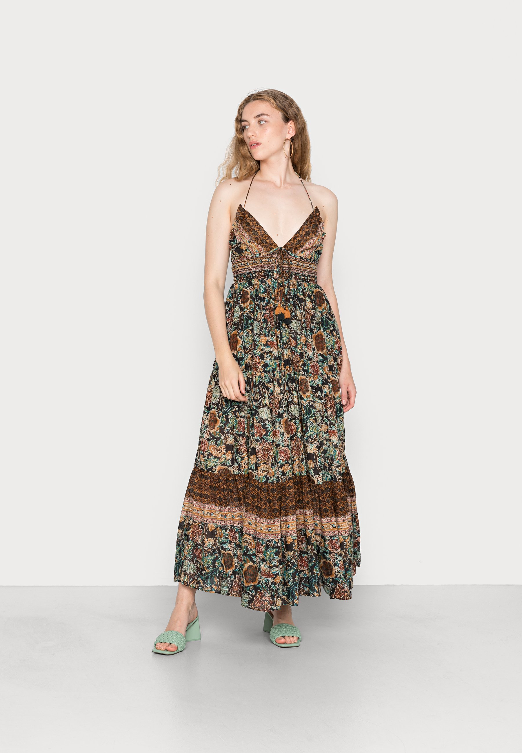Free People REAL LOVE - Maxikleid - twilight combo/braun - Zalando.de