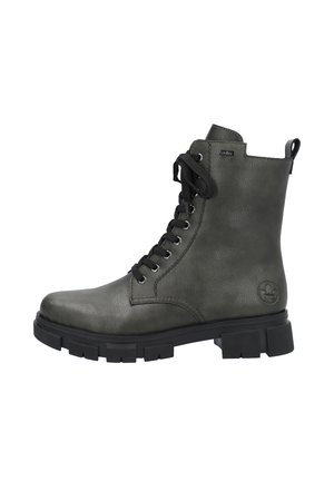 Platform ankle boots - grüngrau