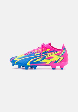 ULTRA MATCH ENERGY FG/AG - Moulded stud football boots - luminous pink/yellow alert/ultra blue