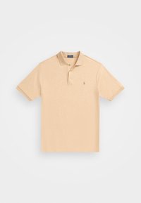 SOFT COTTON POLO SHIRT - Bluză polo - classic camel heather