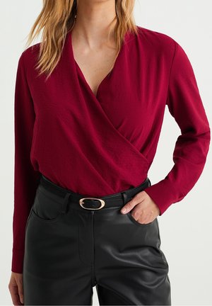 Blus - mottled dark red