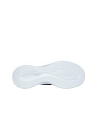 Suela de zapato con un diseño de goma blanca texturizada que presenta patrones de olas y surcos para mejorar el agarre, bordes redondeados y un centro liso.