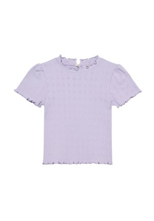 SHORT SLEEVE POINTELLE - T-Shirt basic - purple heather