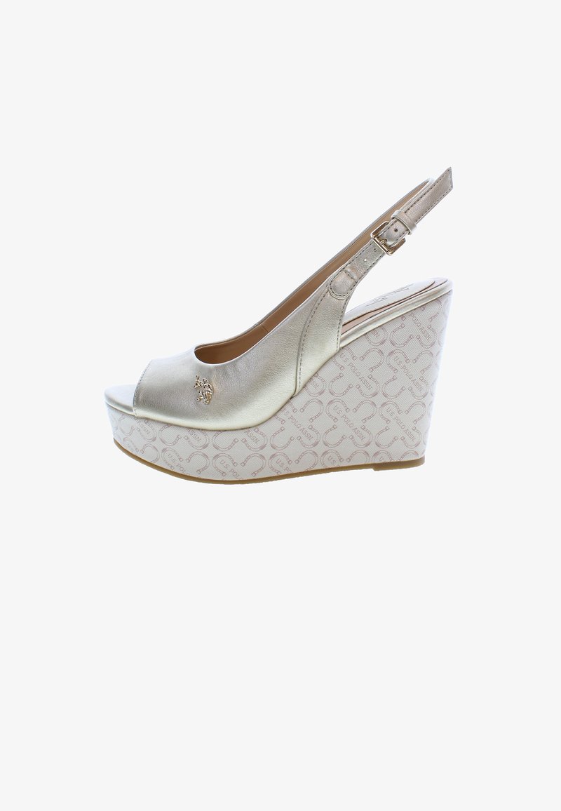 U.S. Polo Assn. Pumps med kilklack - gold