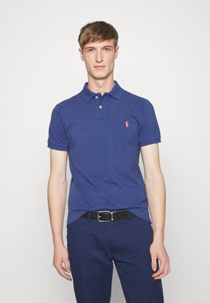 SLIM FIT MESH POLO SHIRT - Polo - light navy