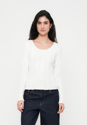 ONLTENNA O NECK - T-shirt à manches longues - cloud dancer