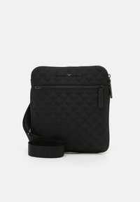 FLAT MESSENGER BAG UNISEX - Cross body bag - black