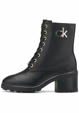Šněrovací kotníkové boty - black