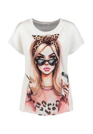 ROUND - Print T-shirt - offwhite