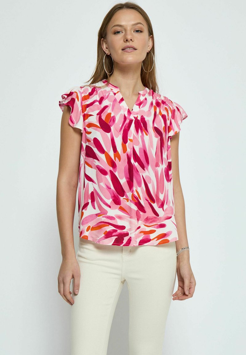 Desires MACIE  SLEEVE - Blúzka - p morning glory pink print