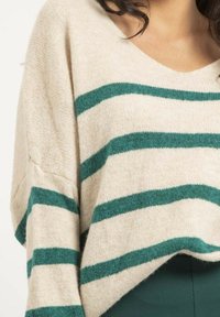 Dona x Lisa COL V RAYURES KLERVI - Pullover - vert