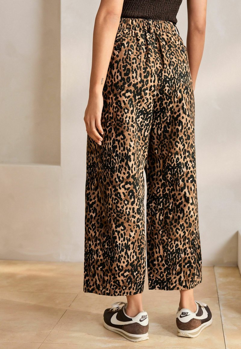 Pantalone Palazzo Donna Leopardato – Stampa Animalier, Gamba Larga, Vita Alta - Foto 5